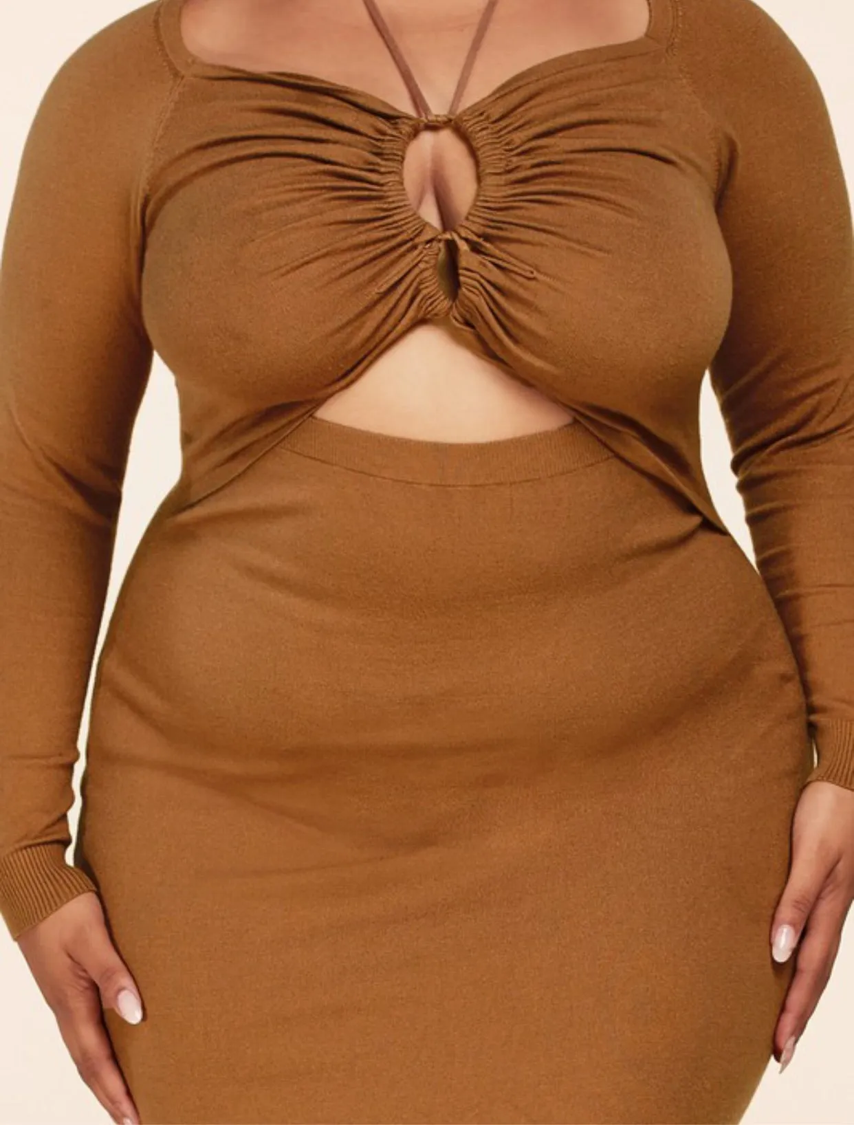 Adele Maxi Dress - Camel [XL-3X]
