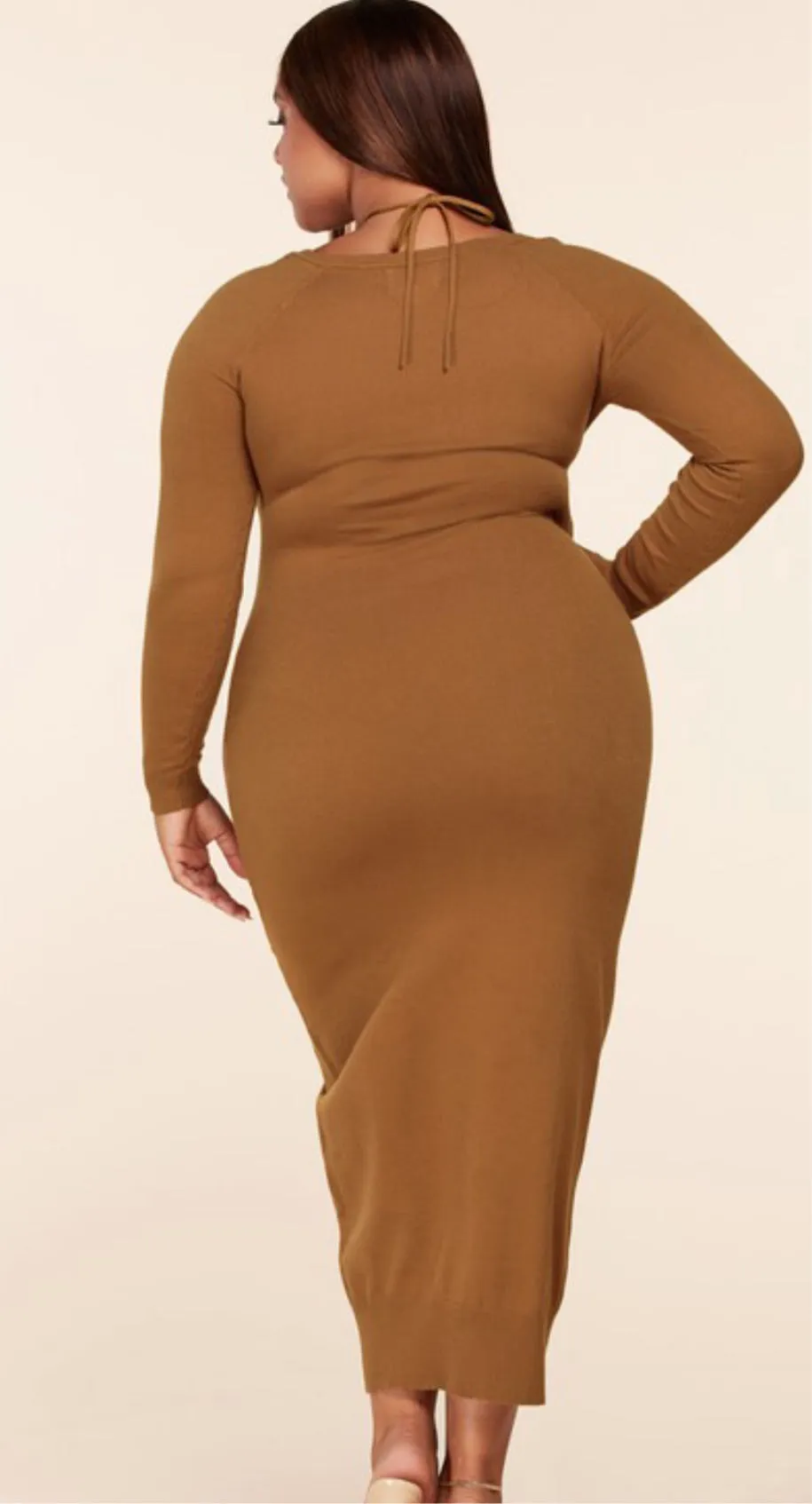 Adele Maxi Dress - Camel [XL-3X]