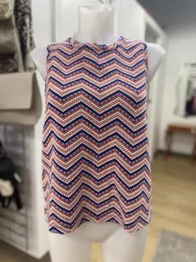Anthropologie zigzag knit top L