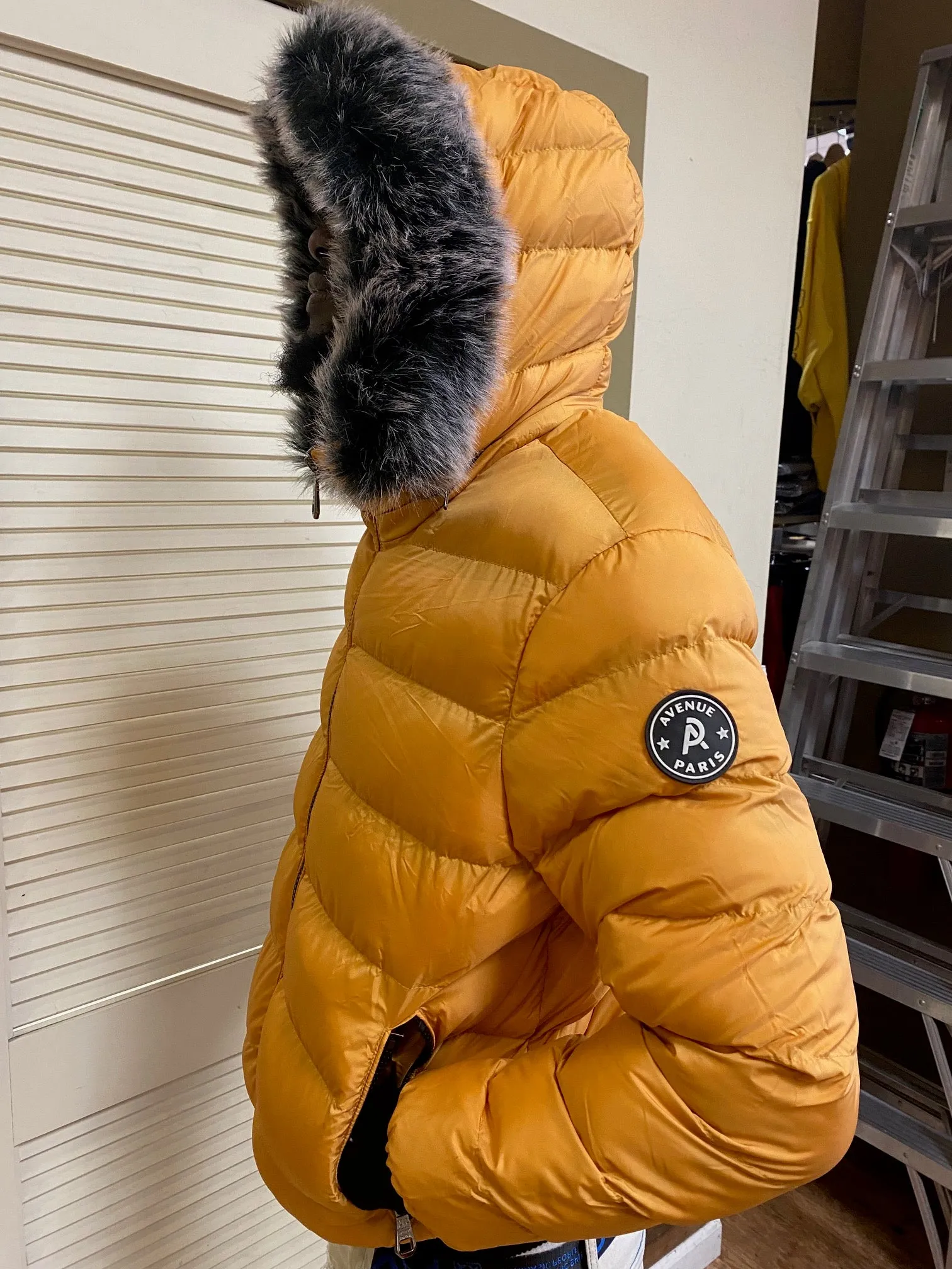 Avenue Paris - Men's Puffer Jacket - Yellow