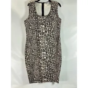 BAR III Women's Black/White Animal Print Scoop-Neck Sleeveless Dress SZ 2XL