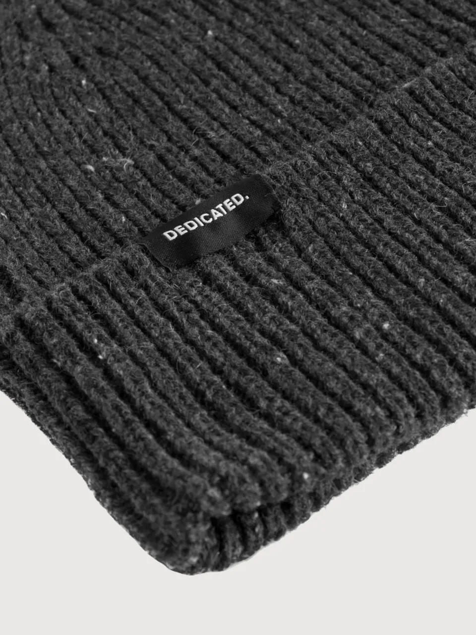 Beanie Hemavan Dark Grey Melange In Recycled Wool | Dedicated