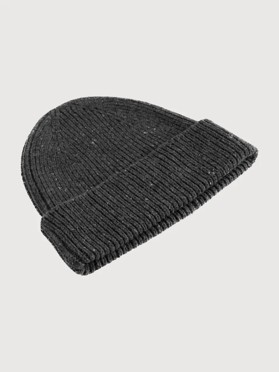 Beanie Hemavan Dark Grey Melange In Recycled Wool | Dedicated
