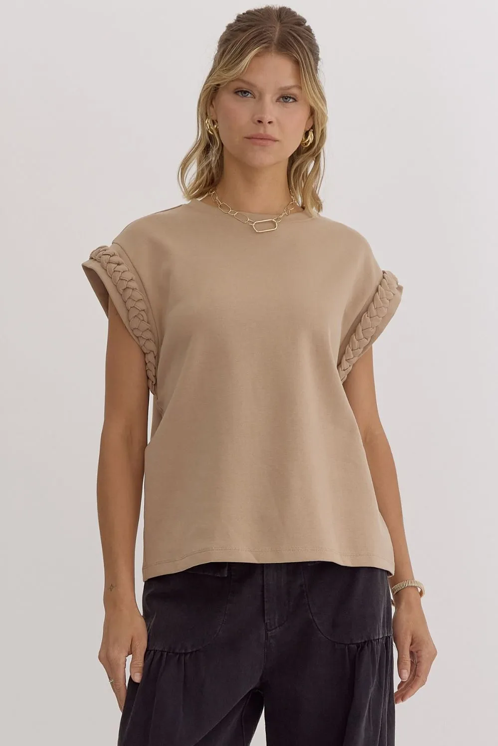 Braided Sleeves Top