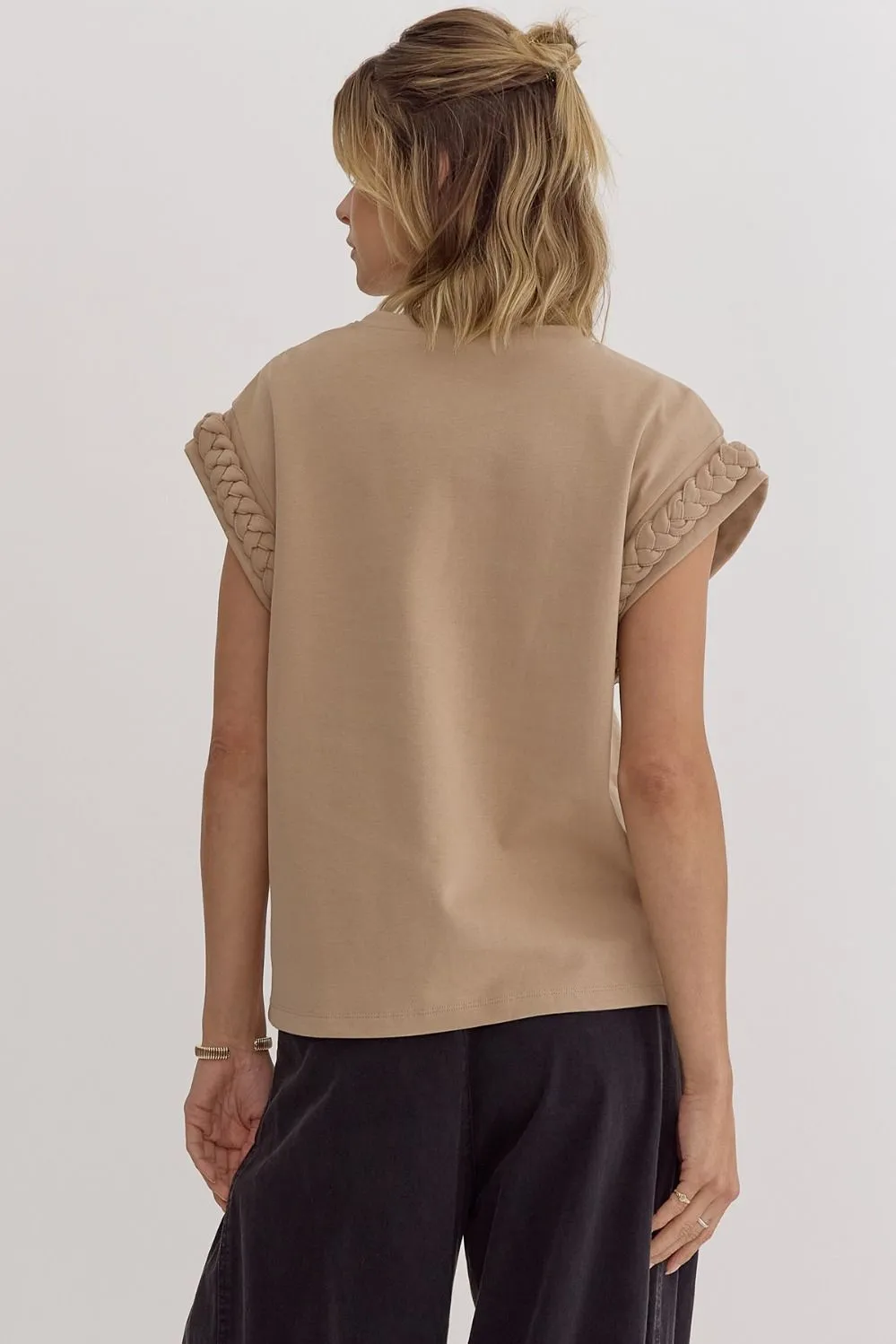 Braided Sleeves Top