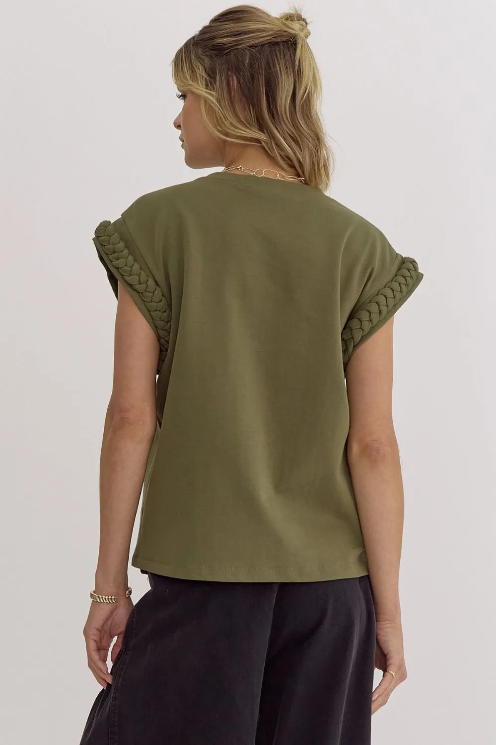 Braided Sleeves Top