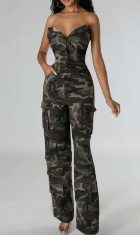 Camo Cargo Jumpsuit