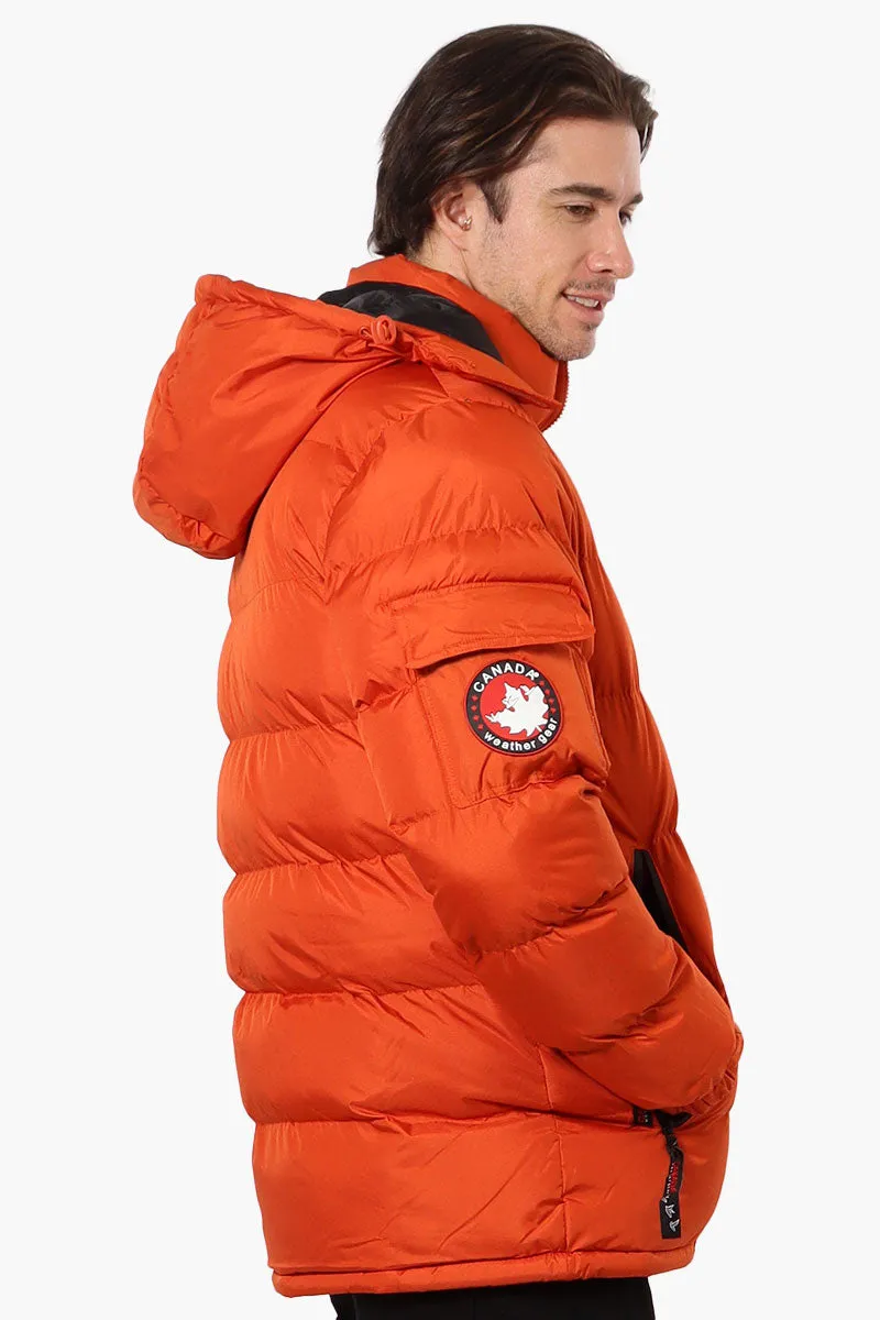 Canada Weather Gear Zip Pocket Bubble Bomber Jacket - Orange