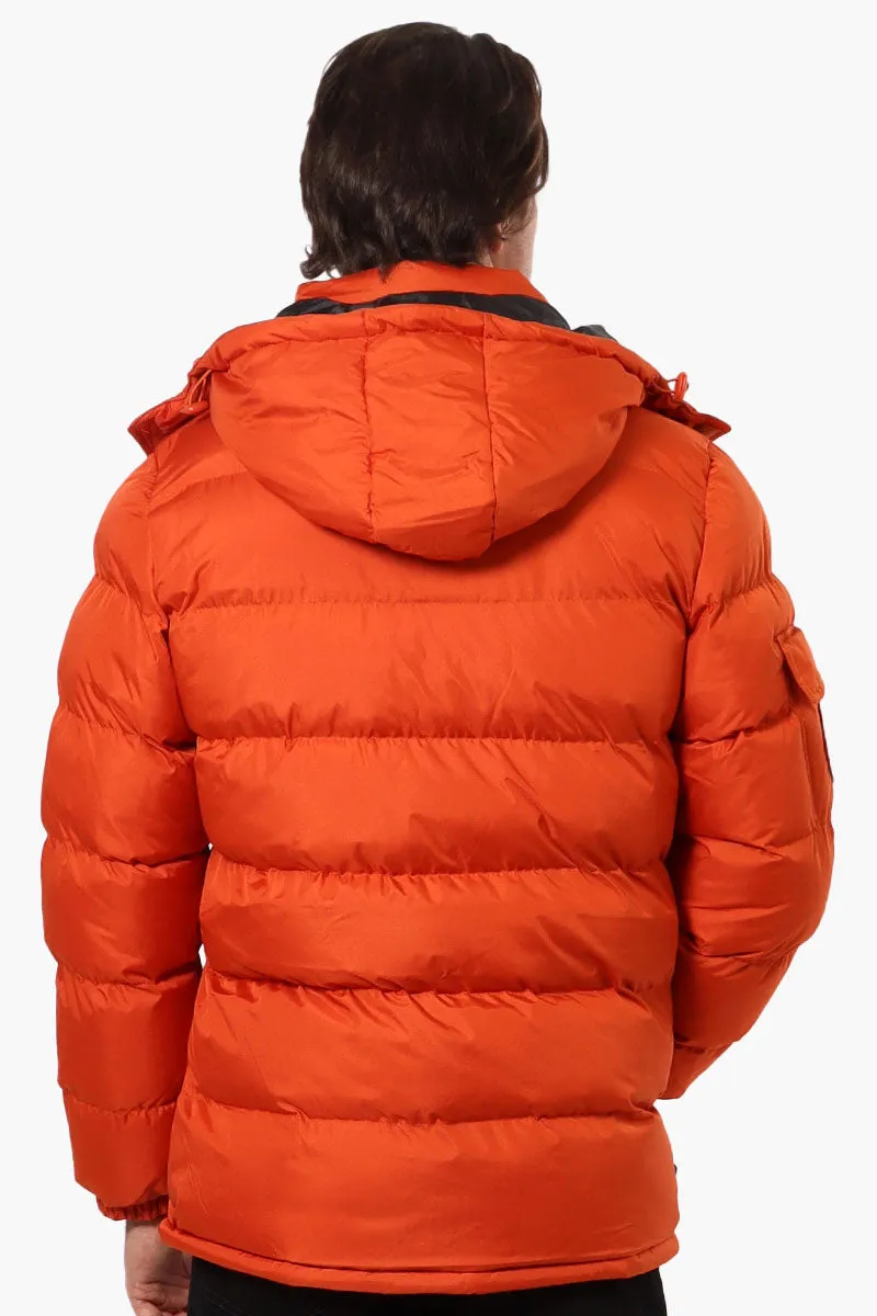 Canada Weather Gear Zip Pocket Bubble Bomber Jacket - Orange