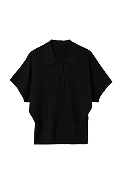 Casual Cinched Waist Short Sleeves Polo Shirt