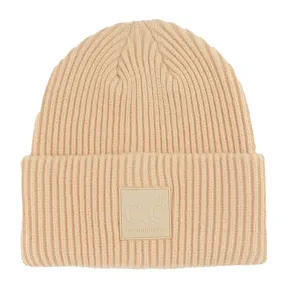 C.C Unisex Winter Thick Knit Plain Cuff Skull Cap Beanie Hat