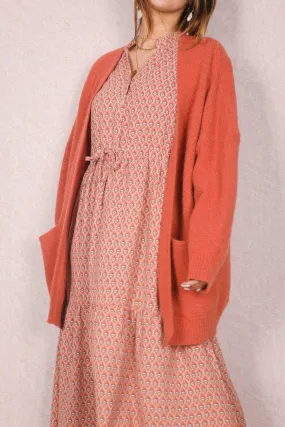Charmaine coral cardigan
