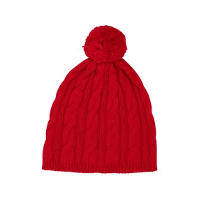 Collins Cable Knit Hat- Richmond Red