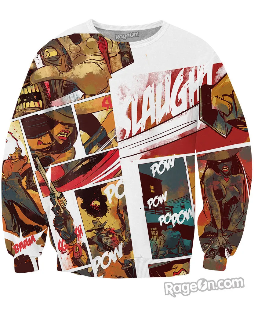 Comic Cowboy Crewneck Sweatshirt