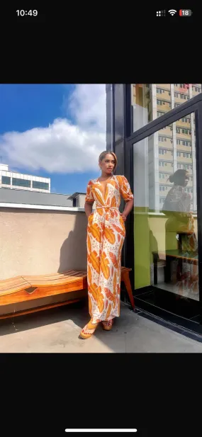 Cuba Havana Tropical Gold Jumpsuit