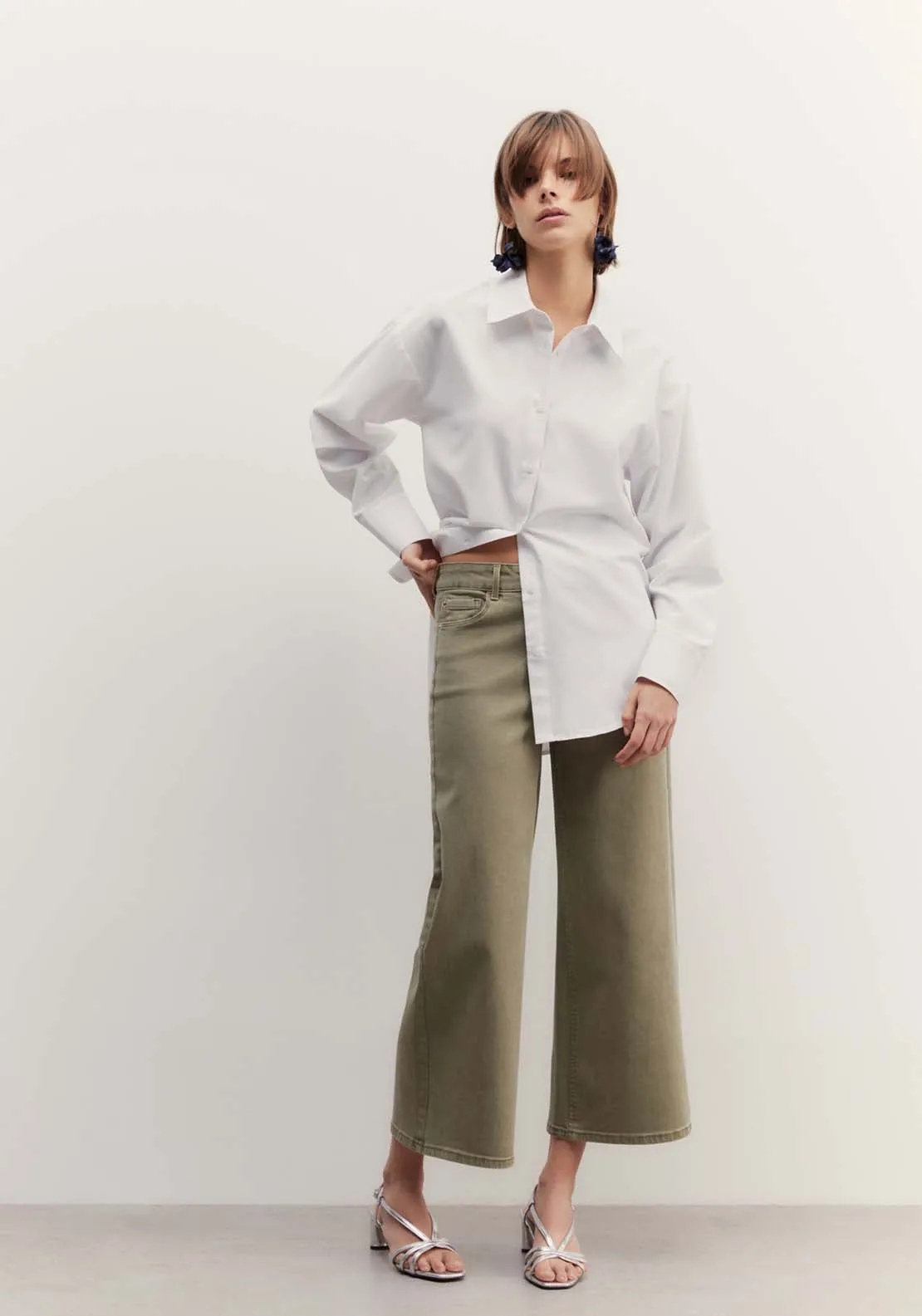 Culotte jeans - Khaki