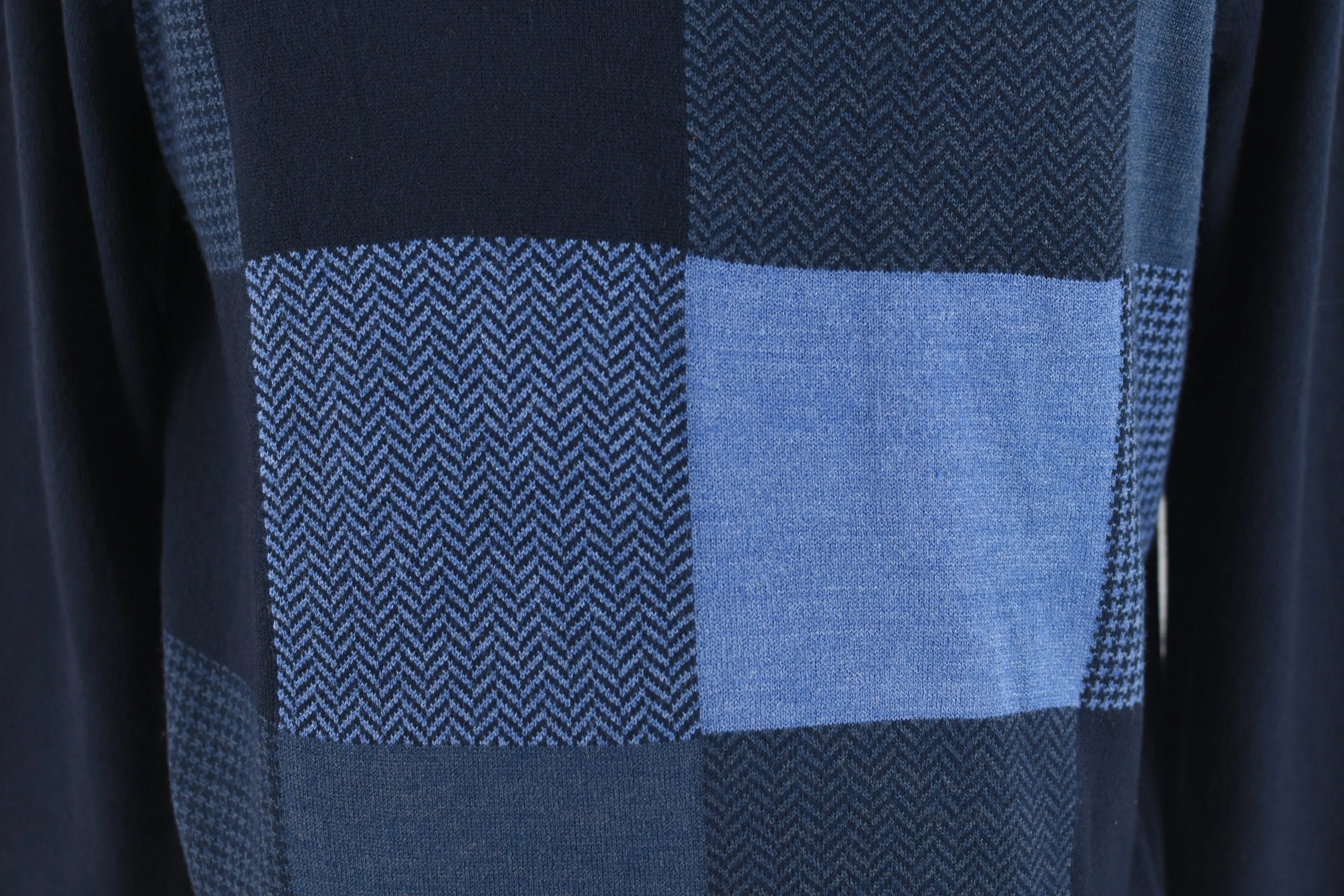 Dockers Blue Colorblock Acrylic Knit Sweater Men's Medium