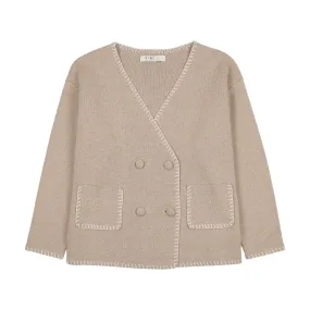 Double Breasted Knit Blazer