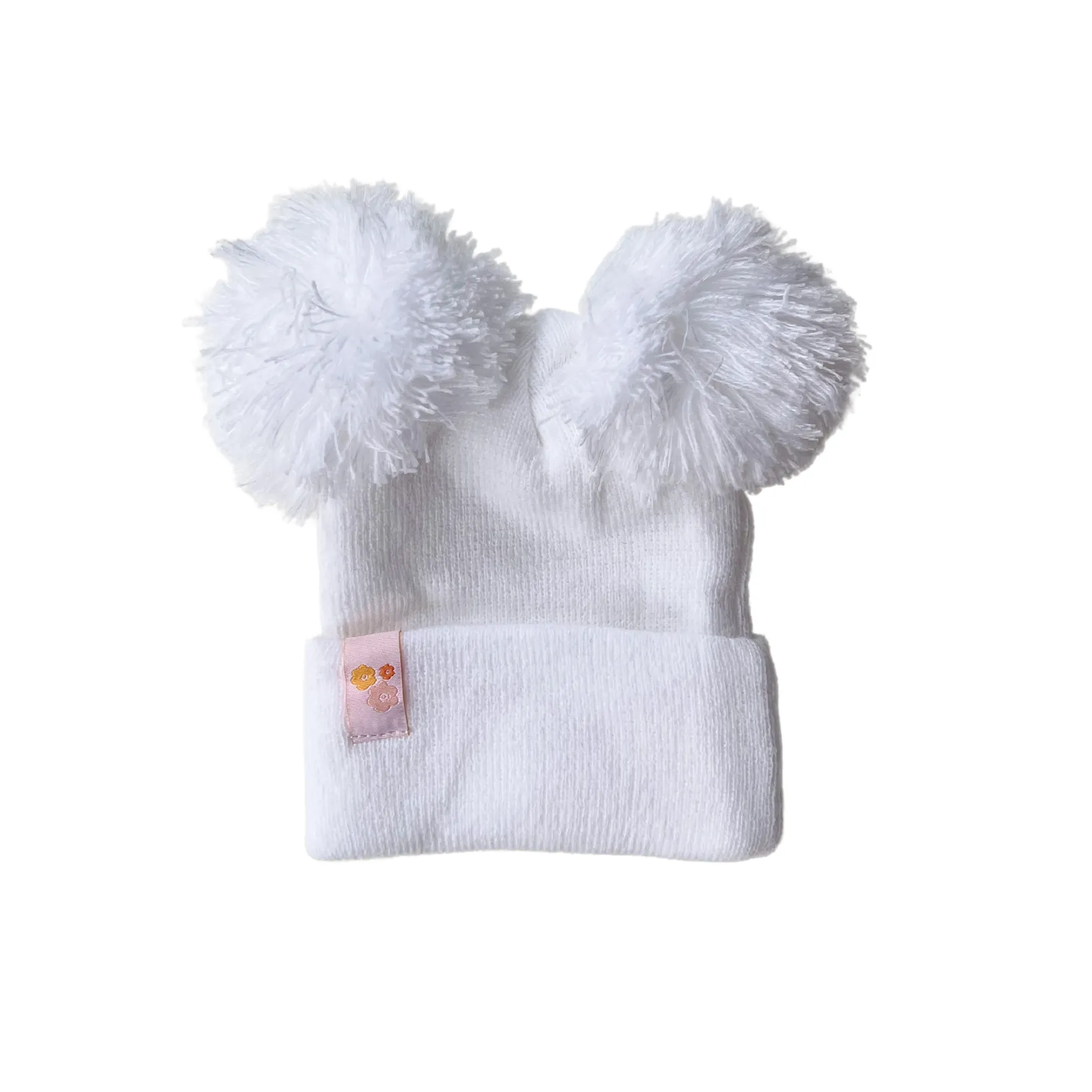 Double Pom Beanie | Milk