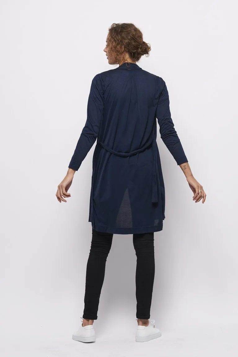 Froks Wrap Jersey Cardigan / Navy