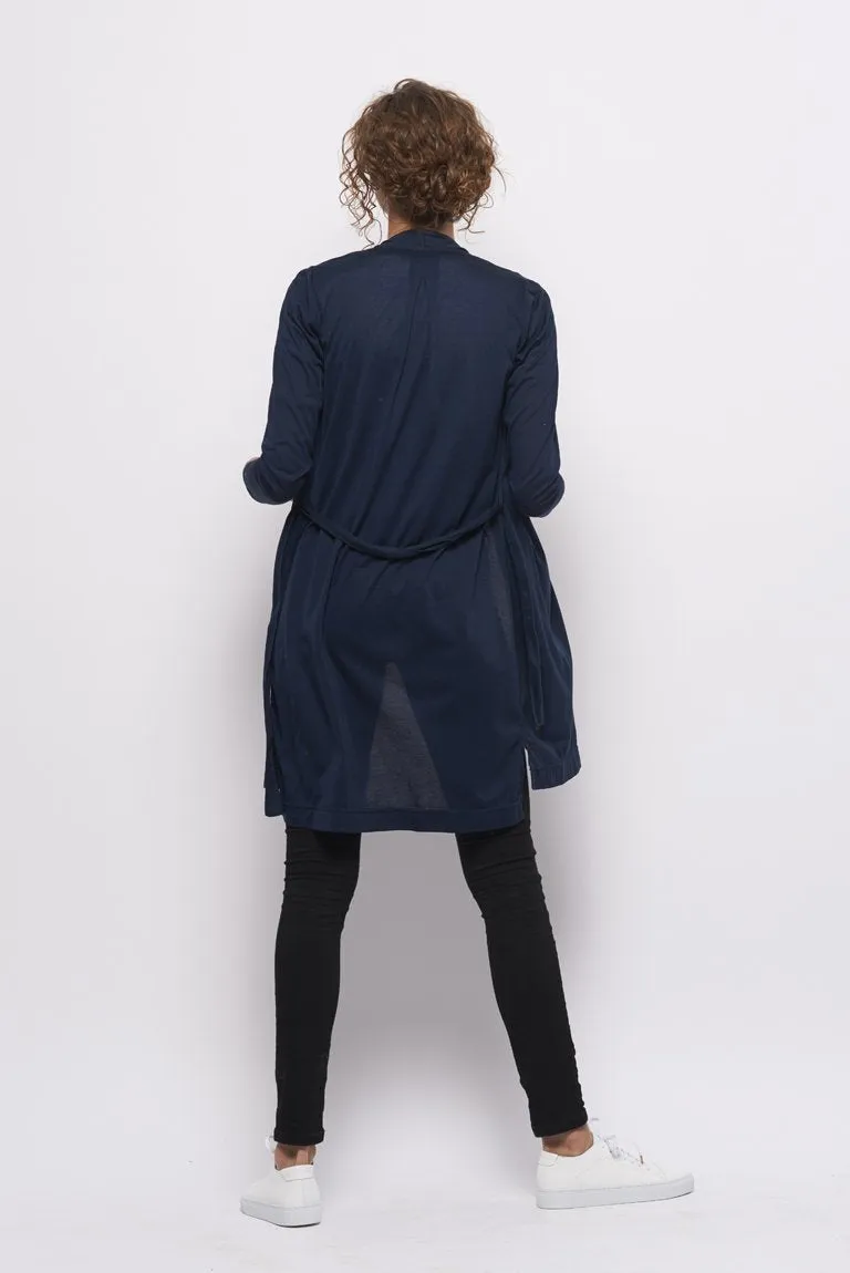 Froks Wrap Jersey Cardigan / Navy