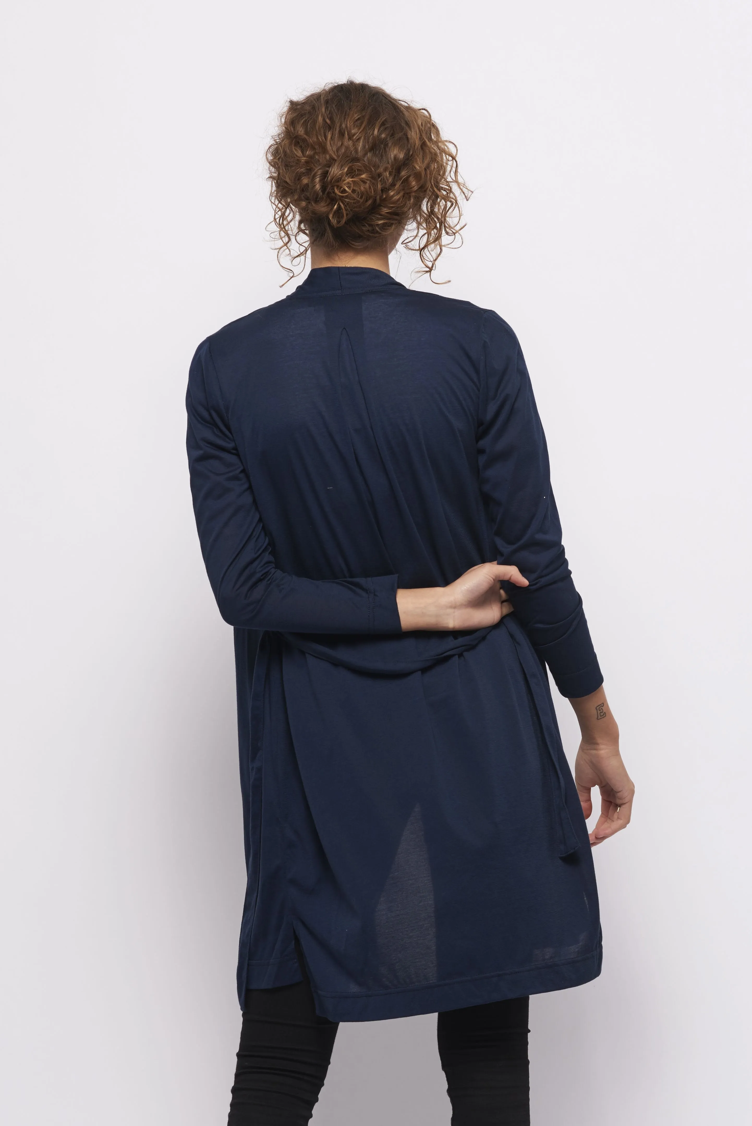 Froks Wrap Jersey Cardigan / Navy