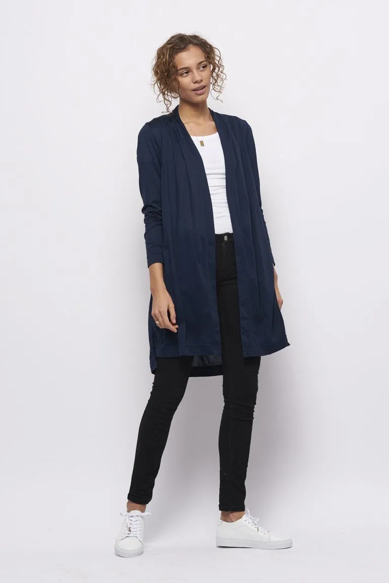 Froks Wrap Jersey Cardigan / Navy