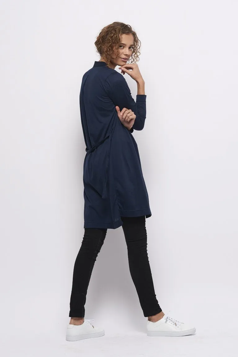 Froks Wrap Jersey Cardigan / Navy