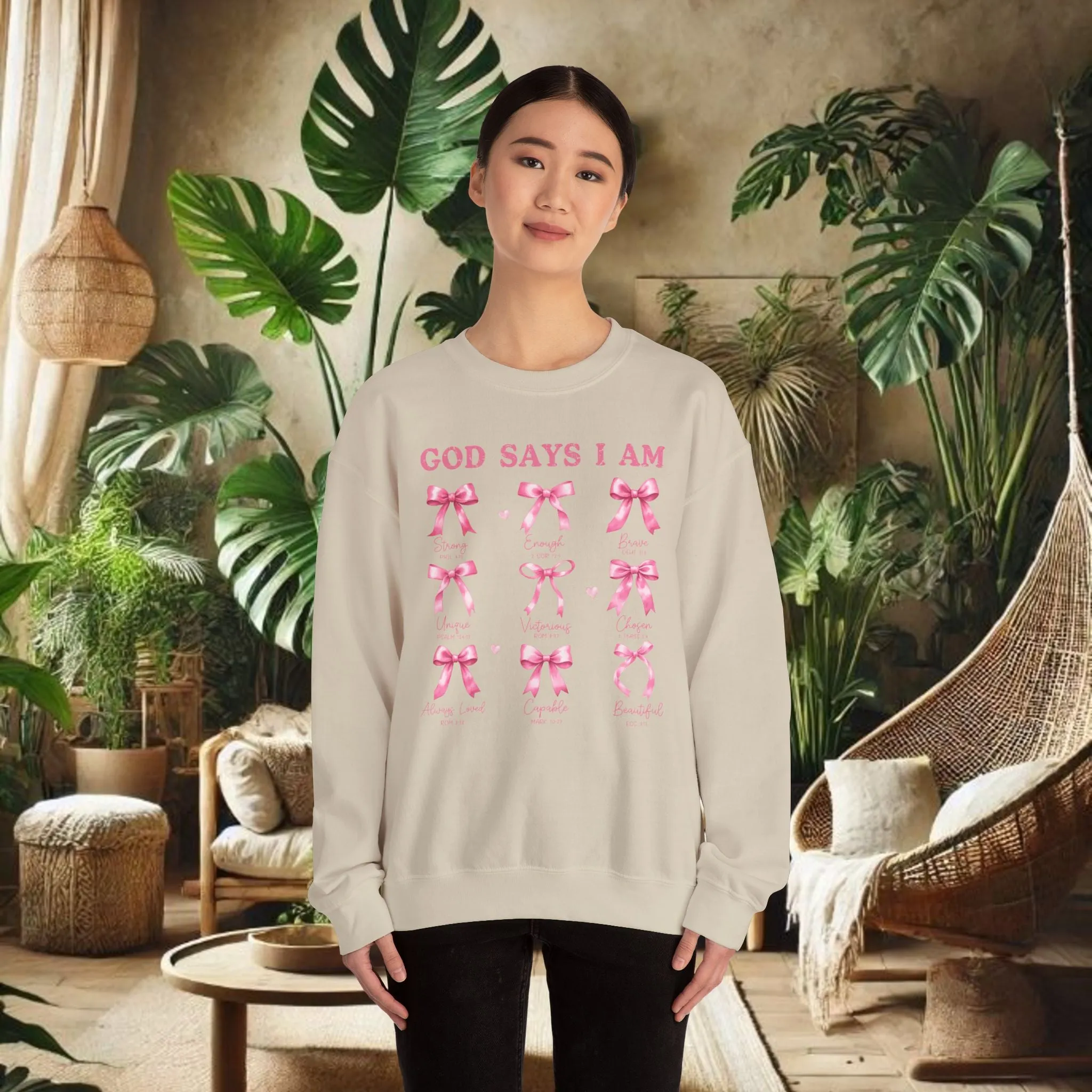 God Says I Am Crewneck Sweatshirt - Unisex