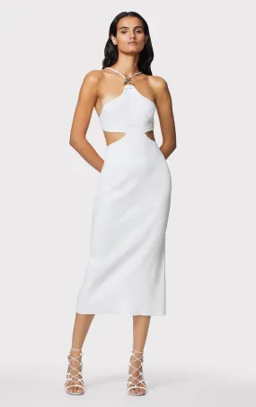 HALTER MIDI DRESS WITH HARDWARE