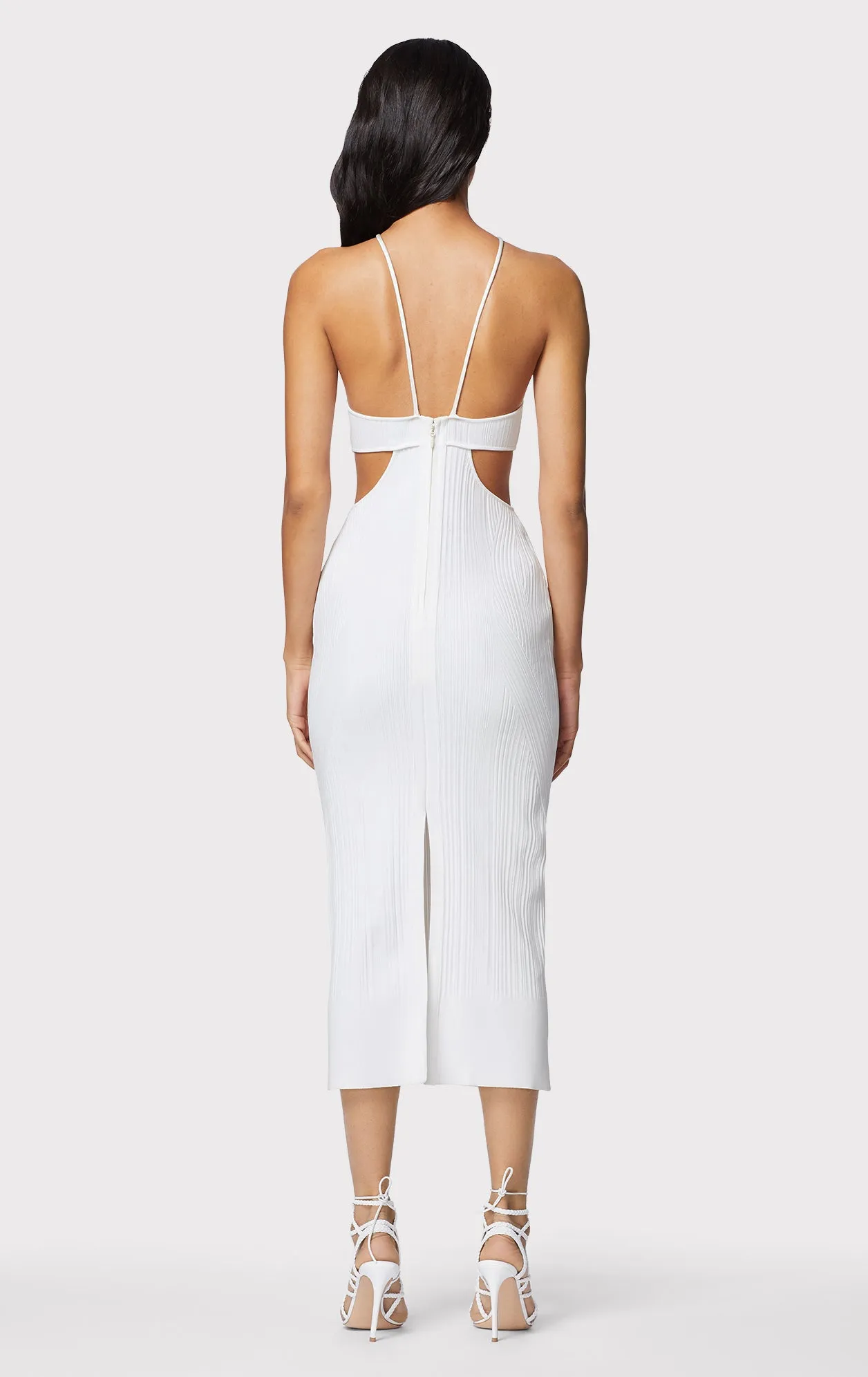 HALTER MIDI DRESS WITH HARDWARE