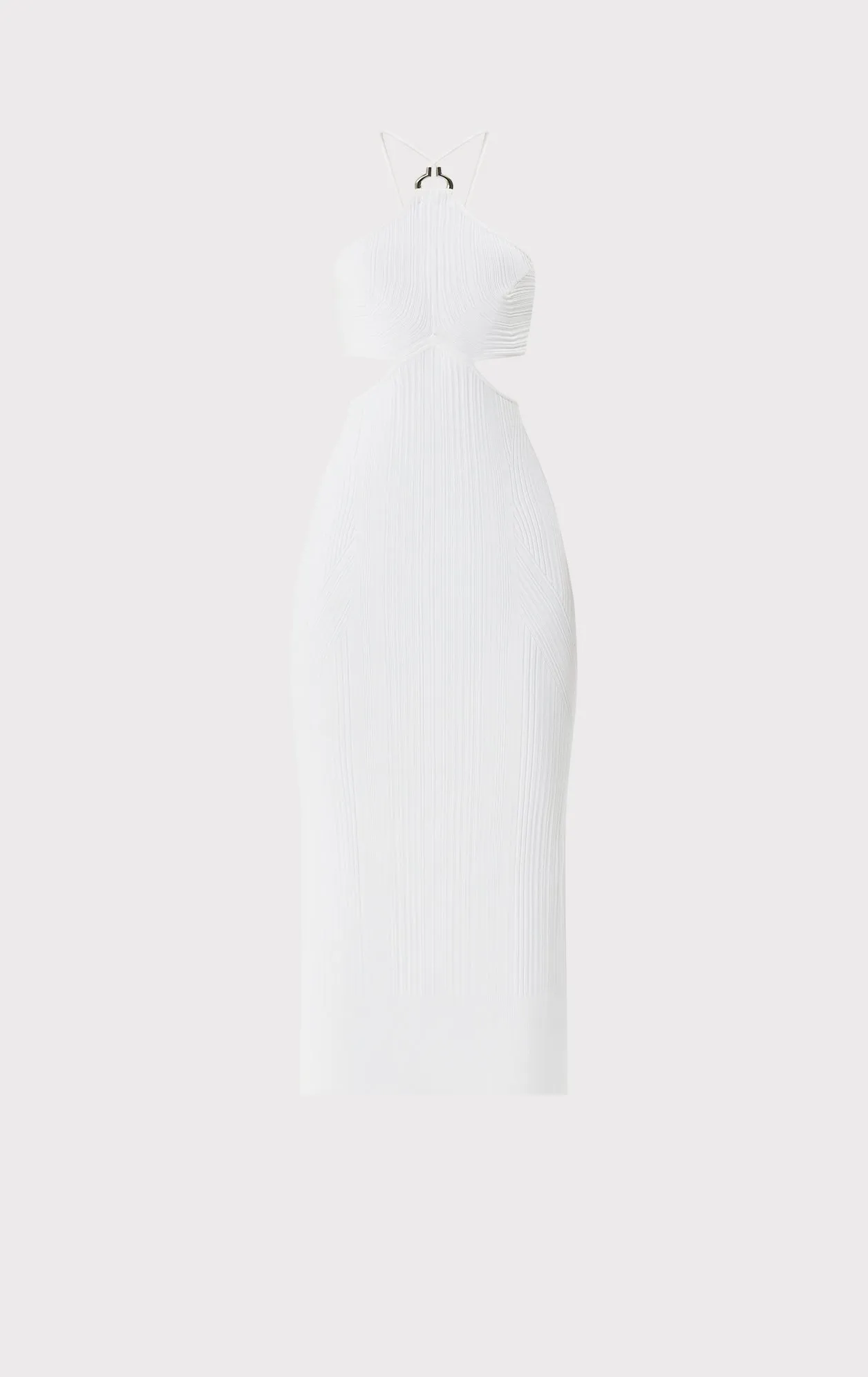 HALTER MIDI DRESS WITH HARDWARE
