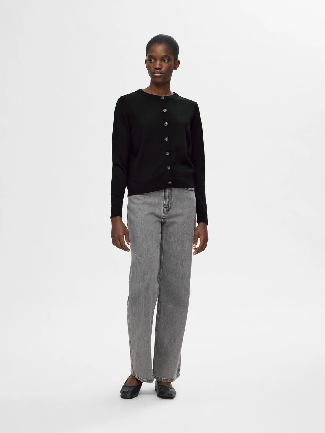 Hella Ls Knit Cardigan - Black
