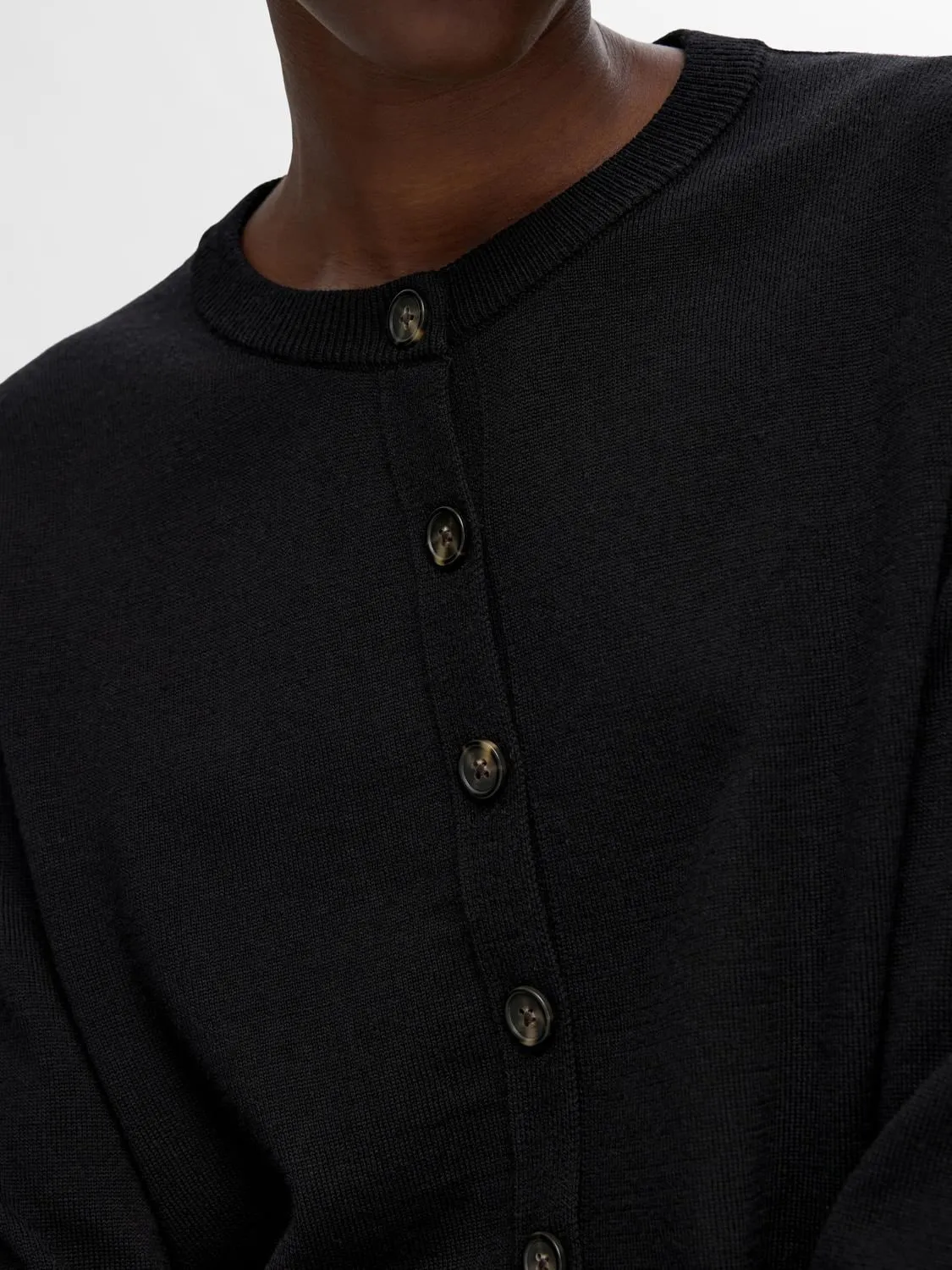Hella Ls Knit Cardigan - Black