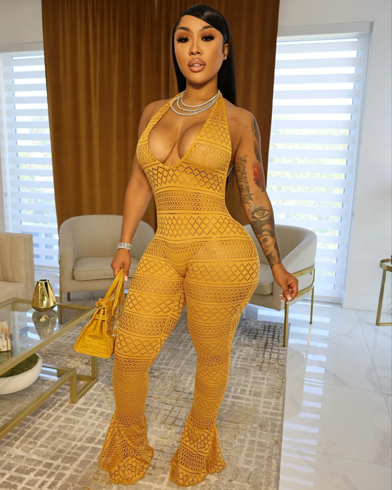Hollow Flare Jumpsuit