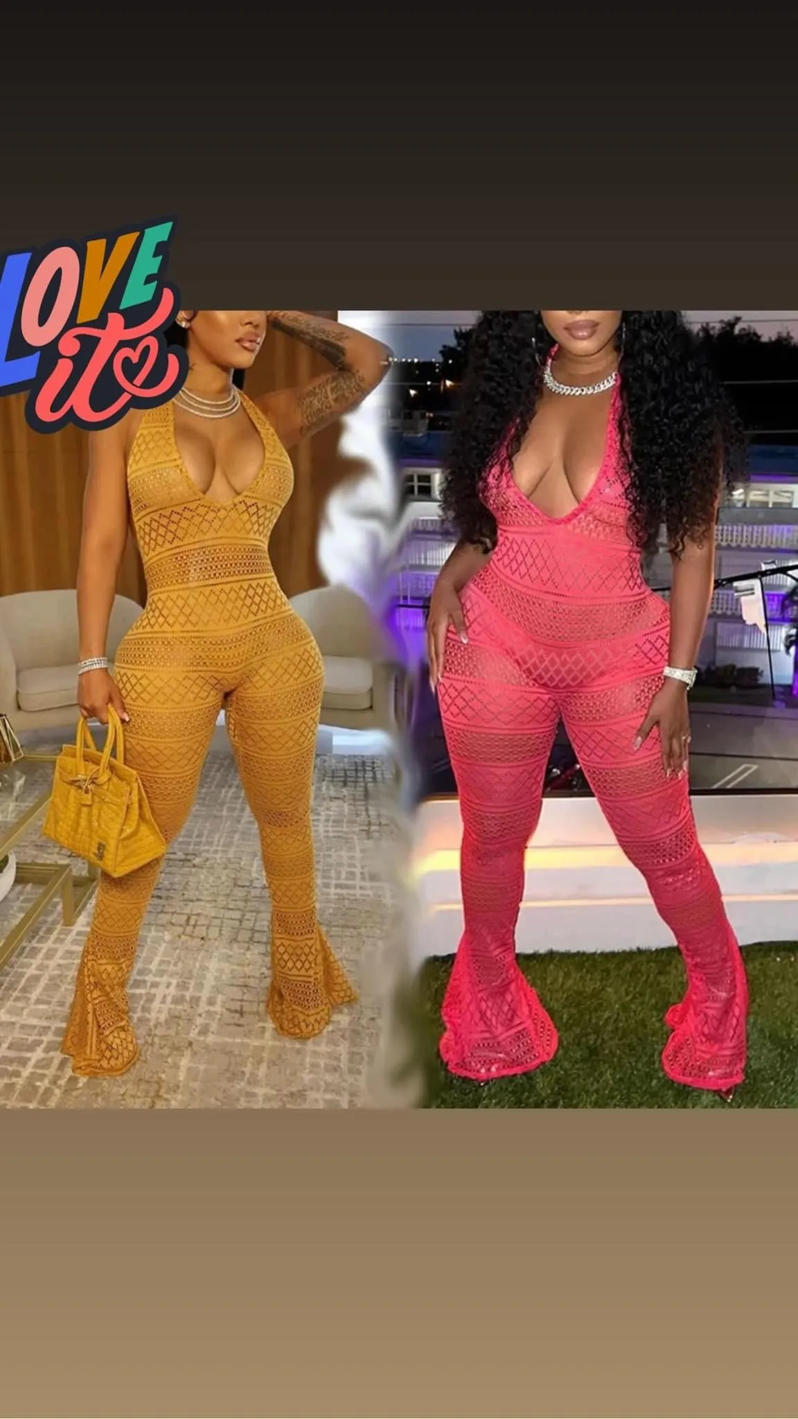Hollow Flare Jumpsuit