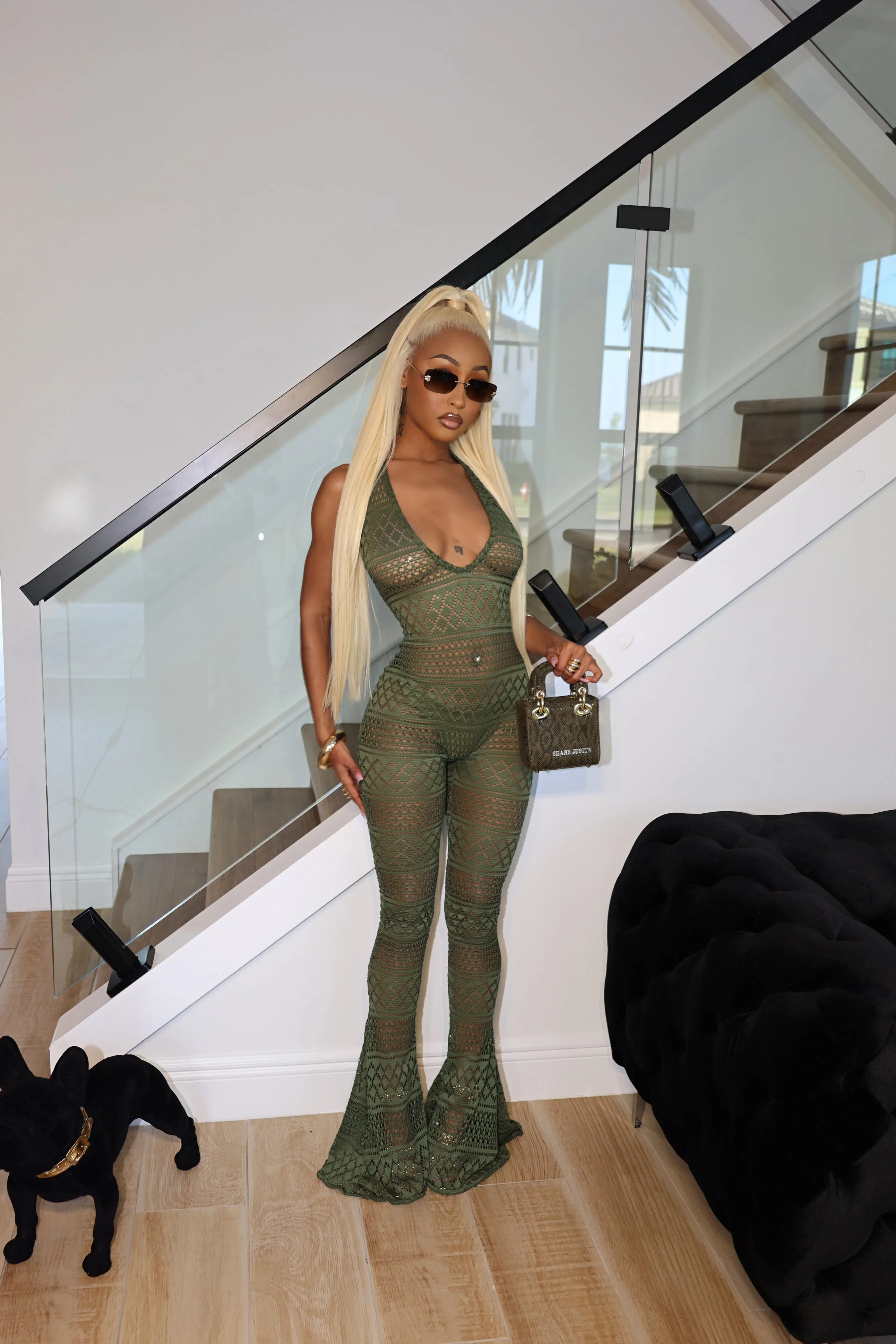 Honey Dew Jumpsuit Olive Green