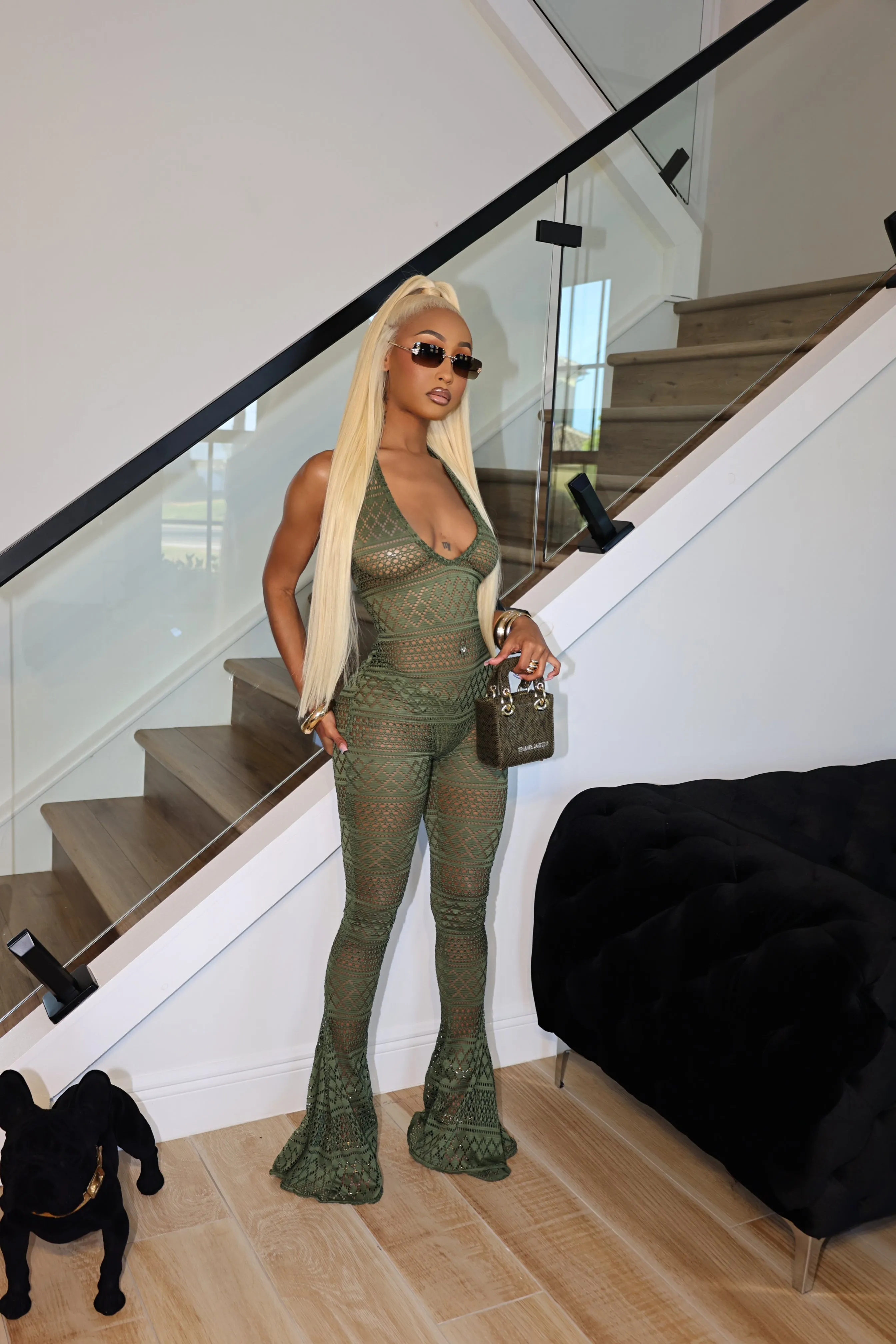 Honey Dew Jumpsuit Olive Green