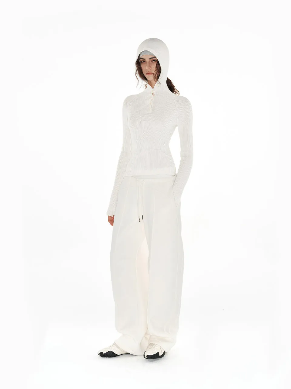 Hooded knit top
