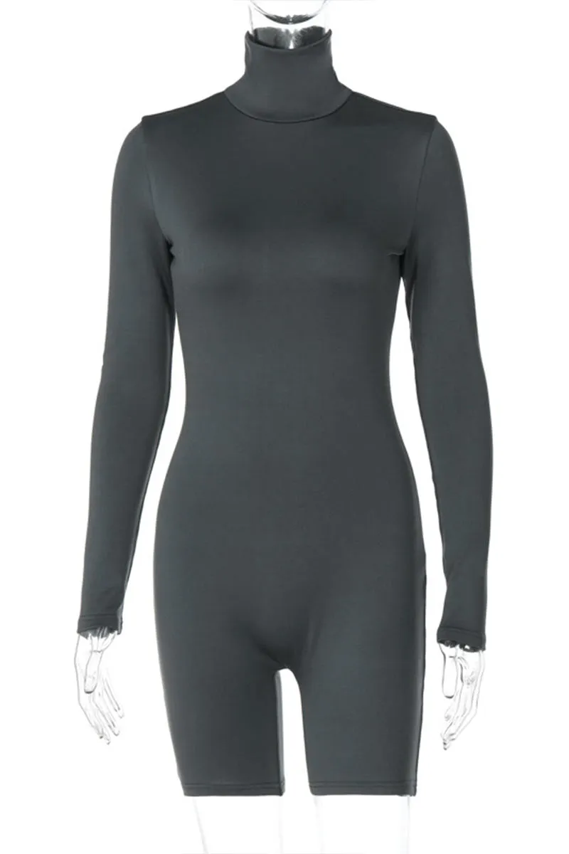 JL0438 Turtle Neck Long Sleeve Rompers