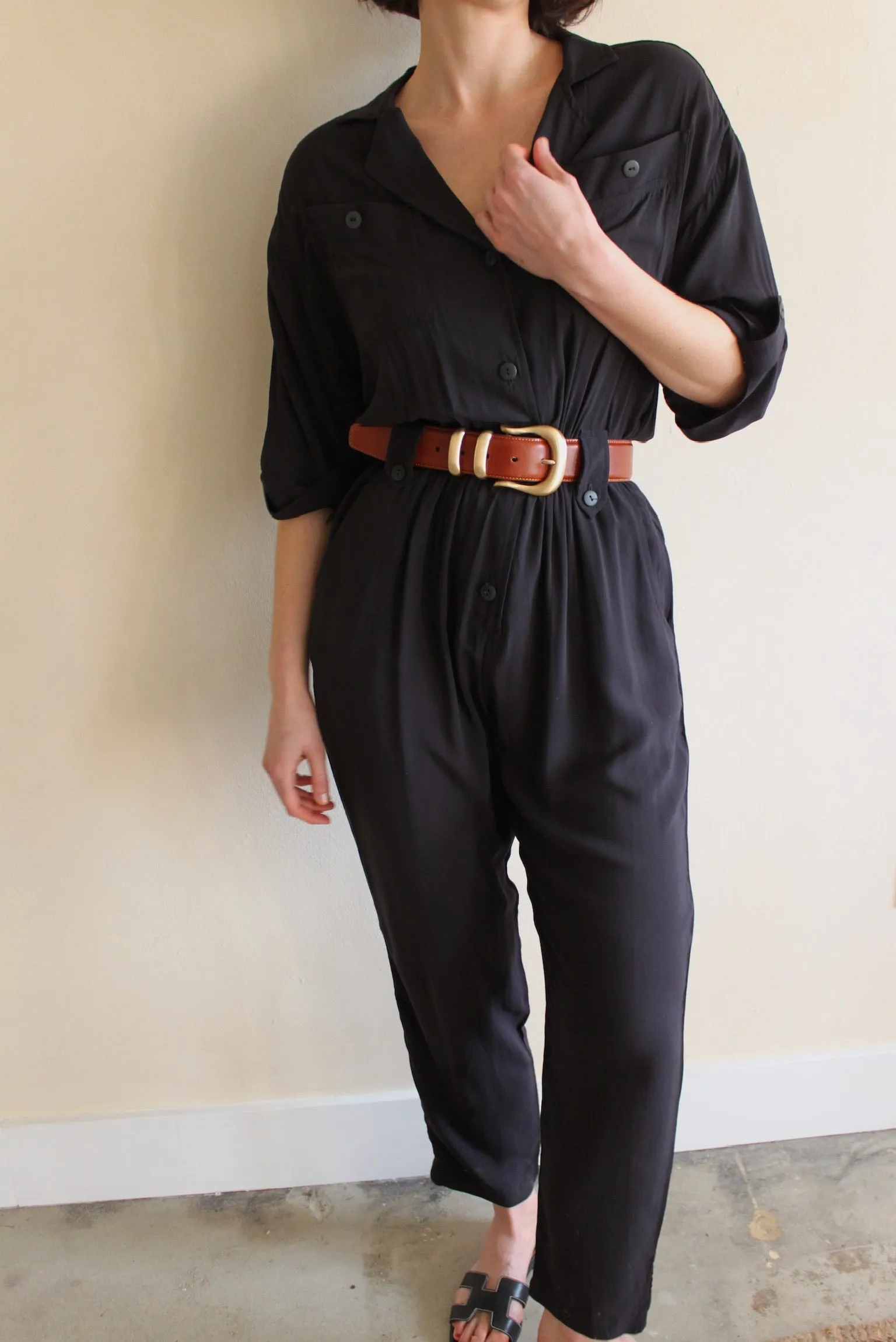 Johnny Sandwashed Voile Jumpsuit
