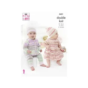 King Cole Babies Double Knit Pattern 5431
