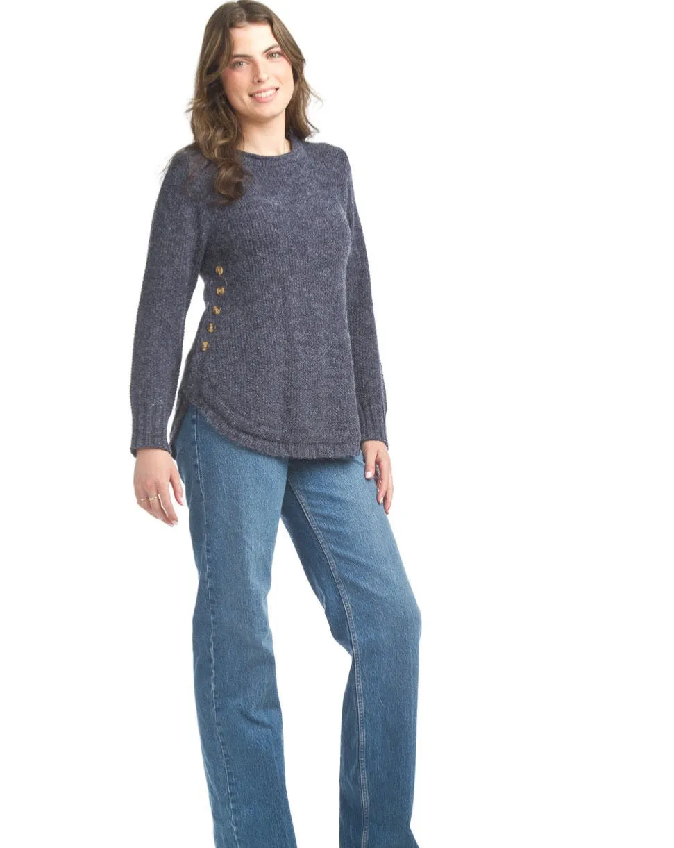 Knit Shirt Hem Sweater
