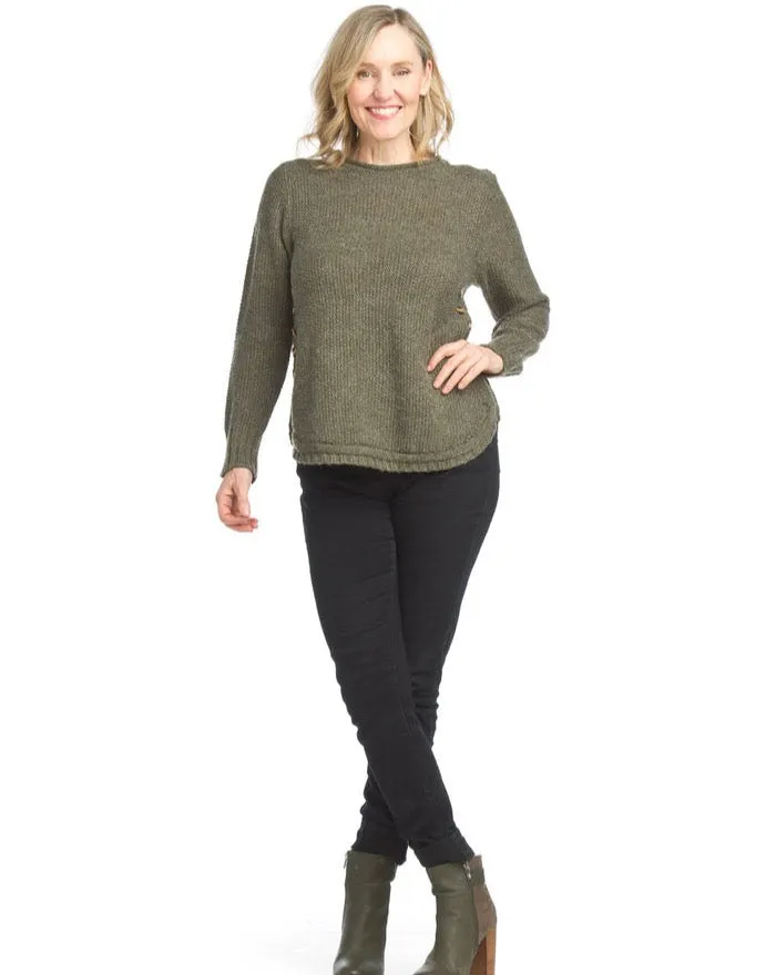 Knit Shirt Hem Sweater