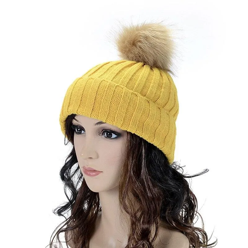 Korean Beanie with Pompon