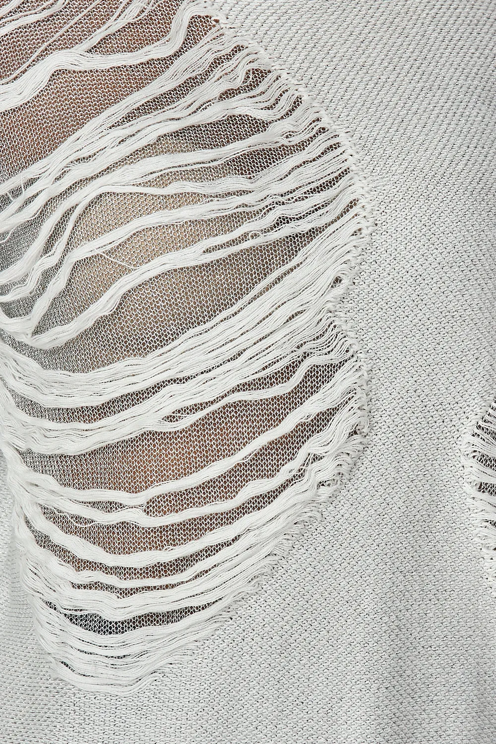 Kristen Distressed Metallic Lightweight Sweater Top