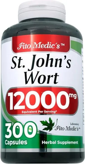 Lab | st Johns Wort |300 Capsules |12000 mg| st Johns Wort Capsules | st Johns Wort Organic | Concentrate Extract | Ultra high Absorption. in Pakistan