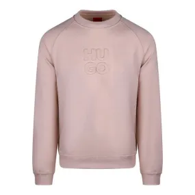 Mens Light Beige Dumbkin Raised Logo Sweat