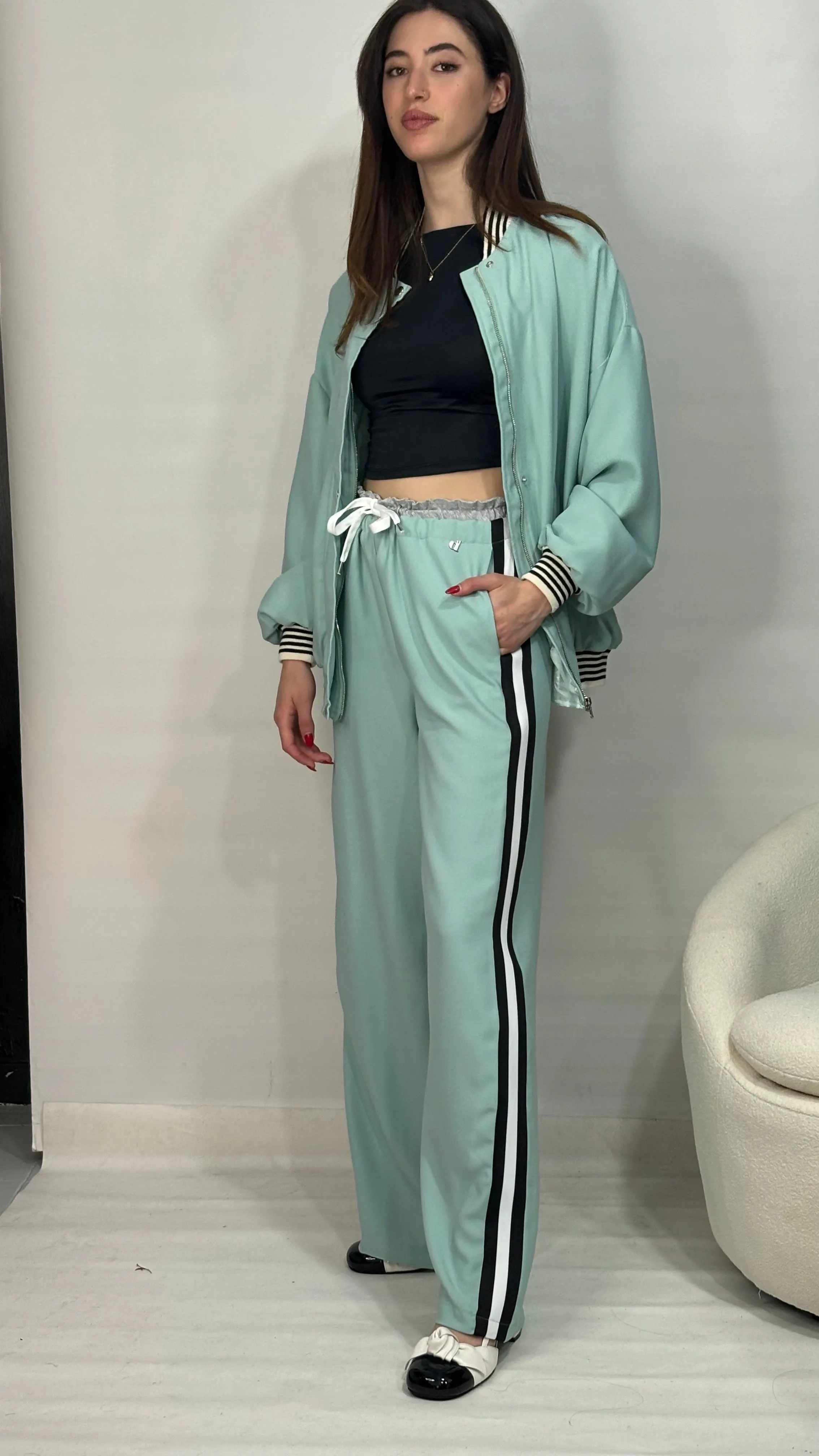 Mint bomber jacket