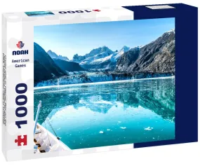 Noah Jigsaw Puzzle Cruise ship in Glacier Bay on the Johns Hopkins Glacier in Alaska, USA. Panoramic view in summer 1000 Pieces